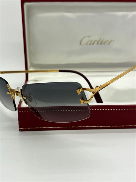 cartier retro sunglasses|cartier vintage rimless glasses.